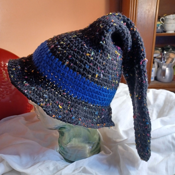 Handmade Children's Wizard style crochet hat. Sz. Medium-Large Children's - Picture 3 of 5
